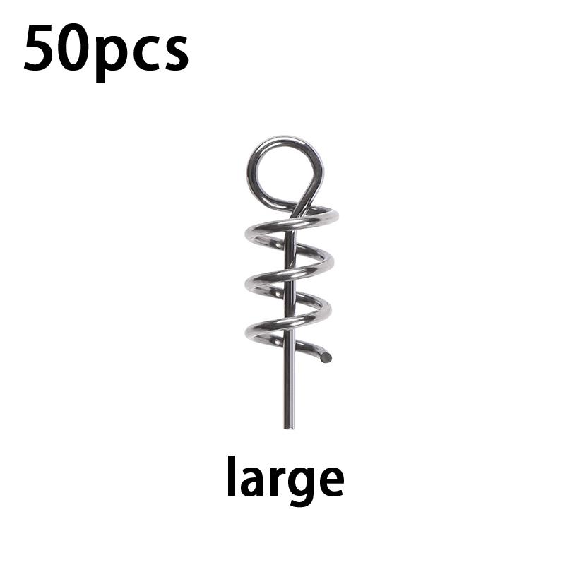 

Stainless Steel Fishing Pins Spring Twist Lock Fishing Hook Tool Centering Pins Fixed Latch Needle For Soft Lure Bait Worm B
