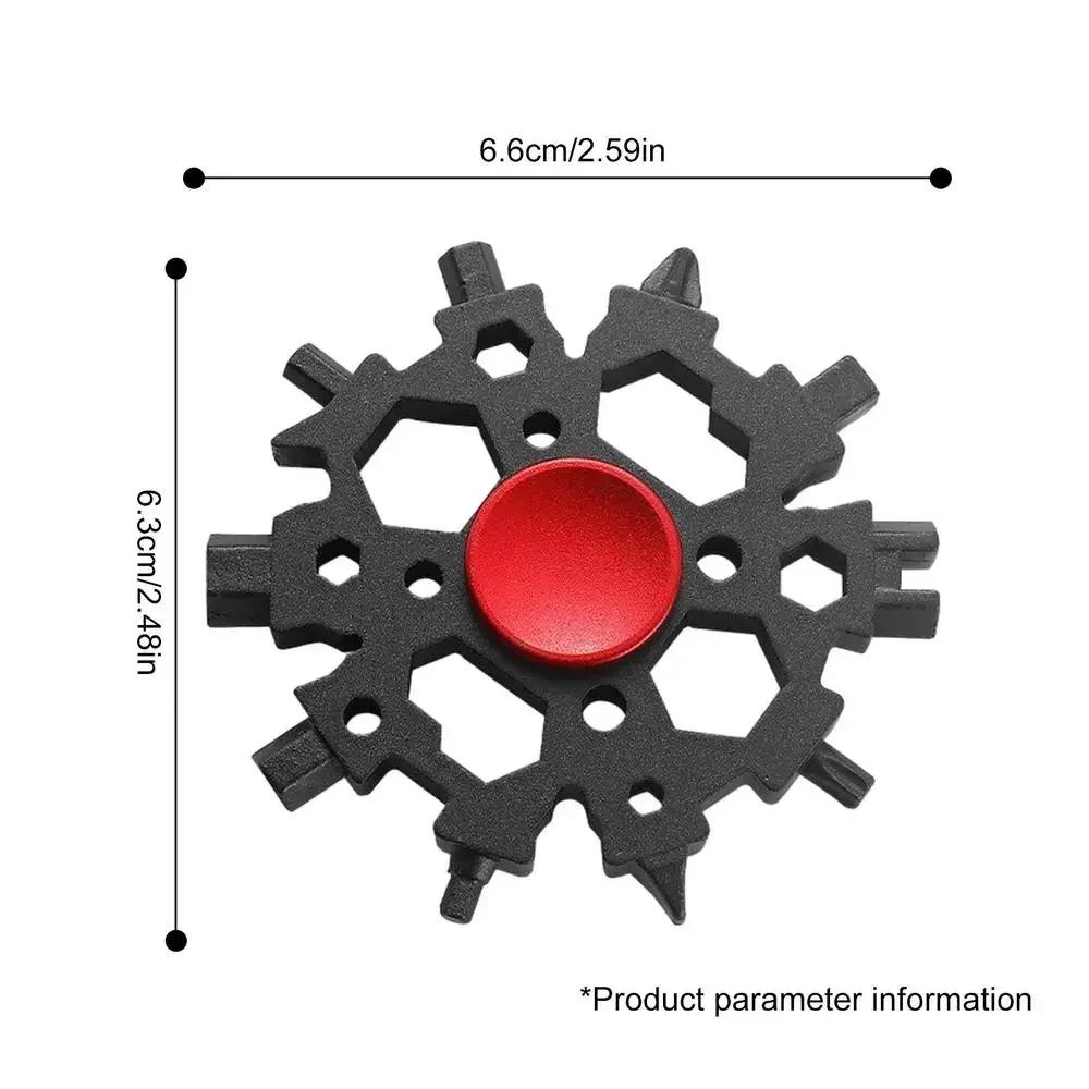 Chiave per Auto Attrezzi di Riparazione 23 in 1 Spinner da Dita Chiave Fiocco di Neve Cacciavite Manutenzione Bicicletta Strumento Tascabile Gadget Portatili