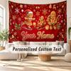 Christmas Custom Name Printed Tapestry Wall Hanging For Bedroom Living Room Wall Decor Holiday Gift