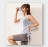 Women's Sleeveless Drawstring Yoga Top - Summer Floral Sport Vest
