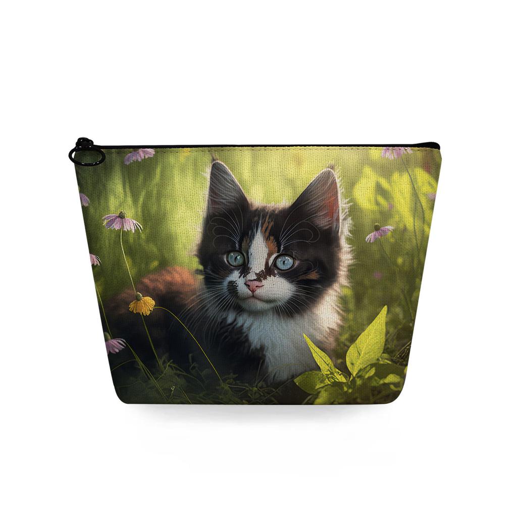 Women Cat Print Cosmetic Bag Toiletries Organize Travel Storage Case 6771