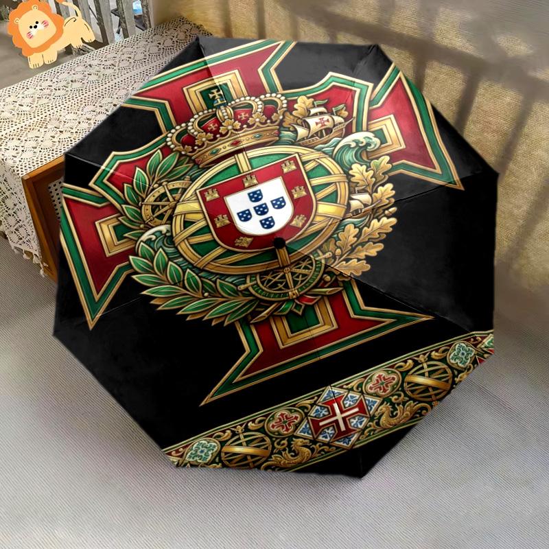 Royal Heraldry Ornate Design Folding umbrella Portable travel Umbrella travel light