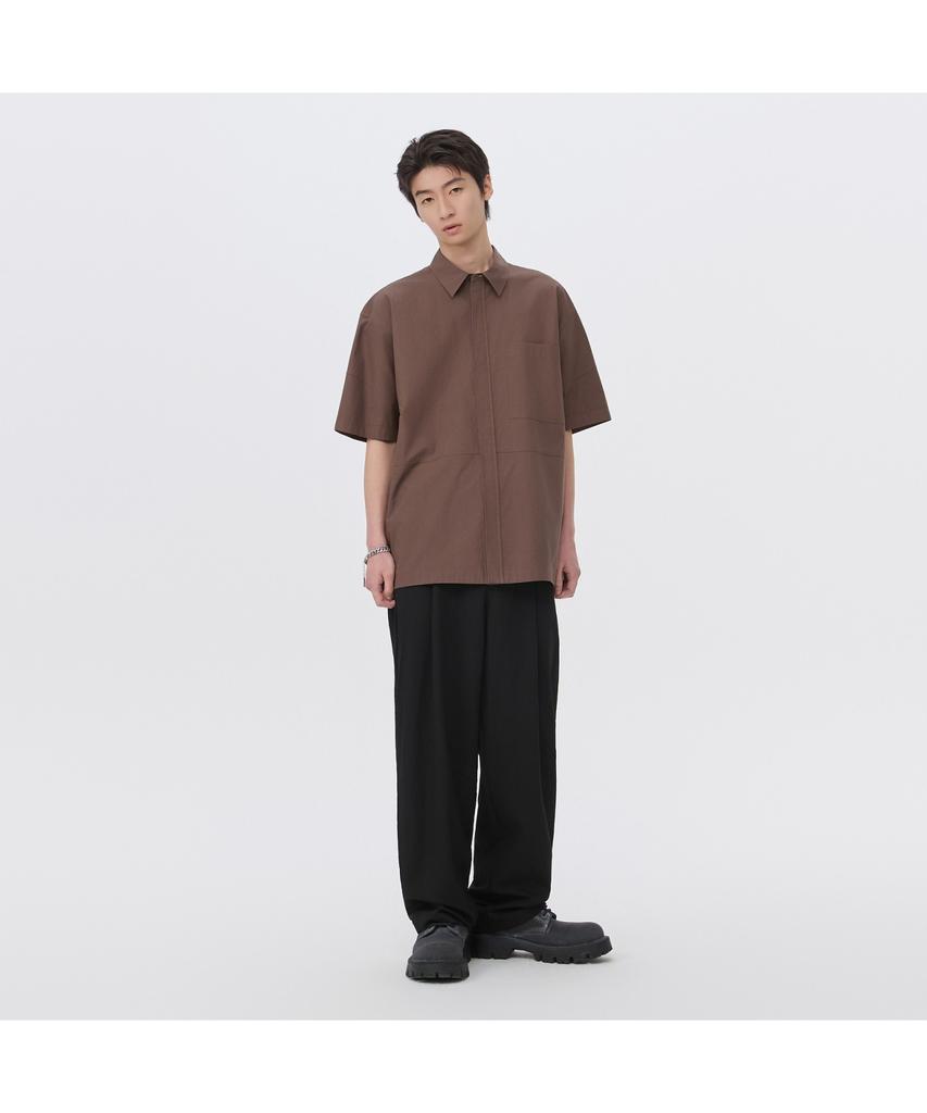 Keoseuuteommellou Black Wide Fit Tucked Pants Cwpam26341Bkx