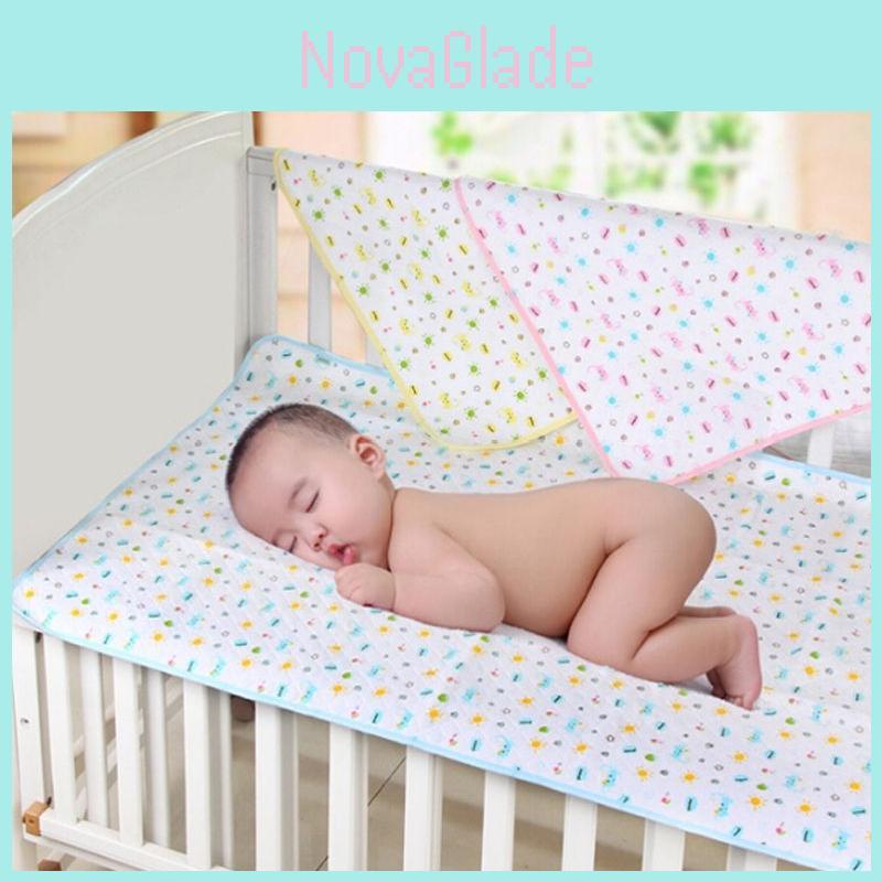 Kinder-Unterlage mit Baumwoll-Saugfähigkeit, Bettschutz für Baby- und Kleinkindbetten, Sicherheit