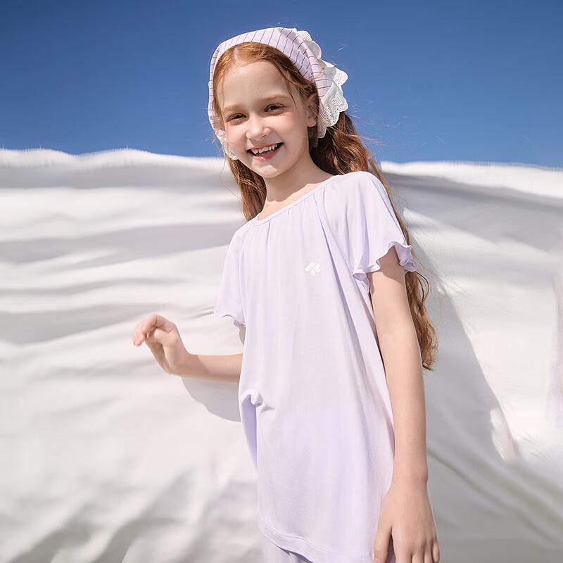 AIMER KIDS Kids  Short Sleeve Home Wear Set 130