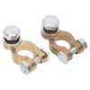 2PCS Pure Copper Battery Terminal Connectors Alloy Heavy Duty Top Post Connectors Brass Secure Fit Positive Negative Terminals