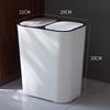 Coș de Gunoi Dreptunghiular Plastic Cu Buton Push Compartiment Dublu 12 litri Reciclare Coș de Deșeuri Coș de Gunoi dropshipping