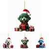 Christmas Dog Car Pendant Acrylic Ornament With Cartoon Style For Vehicle Decor