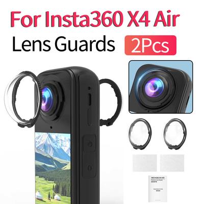2 ks Kryty šošoviek pre kameru Insta360 X4 Air Ochranný kryt šošovky Tvrdené sklo Krytka šošovky pre príslušenstvo kamery Insta360 X4 Air