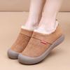 Women's Large Size Soft Sole One Foot Stirrup Winter Warm Fur One Snow Boots Padded Lined Ankle Boots Anti-slip Hiking Sports Cotton Boots