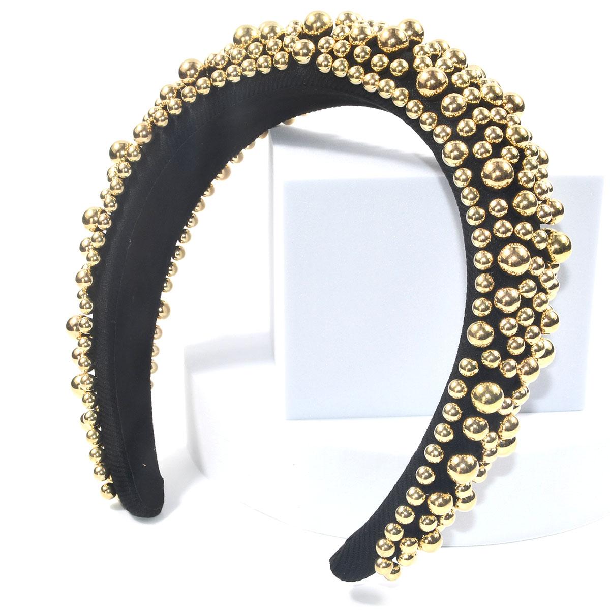 

1 шт. элегантная барочная искусственная жемчужина повязка на голову для женщин роскошные повязки для волос для девочек модные аксессуары для волос для повседневного использования Size fits all золотой