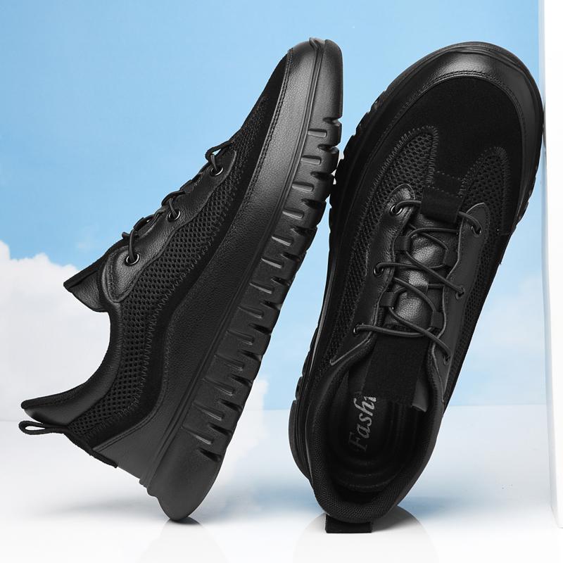 Fashion Genuine Leather Men's Casual Shoes Breathable Male Sneakers Comfortable Walking Shoes for Men Non-Slip Tenis Masculino Trainers