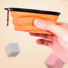 Portable Plastic Pet Bowl with Keychain 350ML Foldable Folding Bowl Dog Water Bowl Outdoor