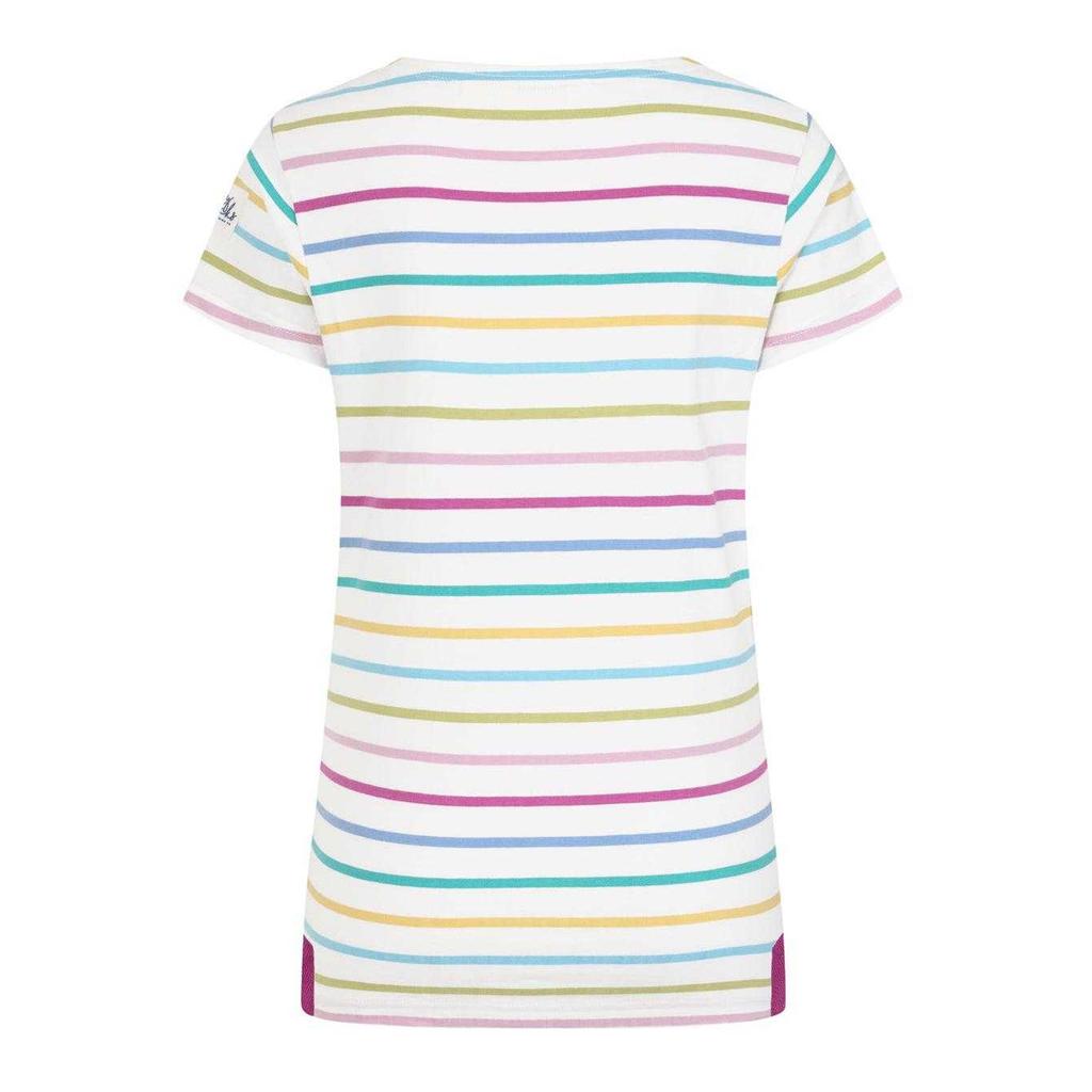 Lazy Jacks Womens/Ladies Breton Colour Block Stripe Short-Sleeved T-Shirt