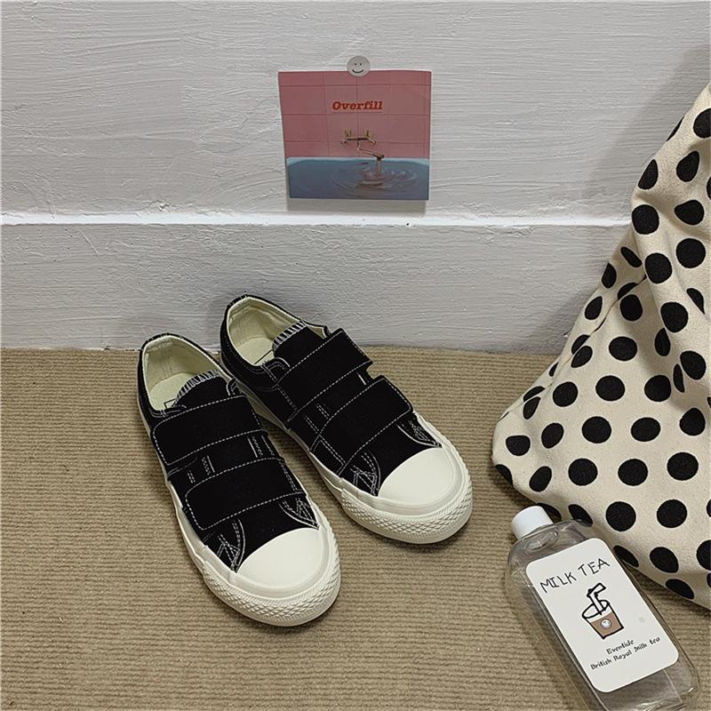 Модные новые студенческие парусиновые туфли белые дикие повседневные туфли на плоской — фото 4