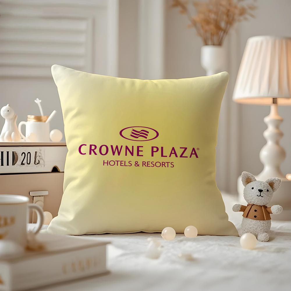 Crowne Plaza Hotel Cushion Cover Anti-dustmite Pillowcase Invisible Zipper Silky Short Plush Sofa Cushion Cover