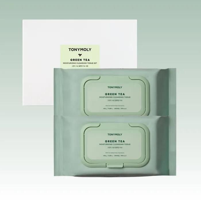 Green Tea Moisturizing Cleansing Tissue Set (200 Sheets)