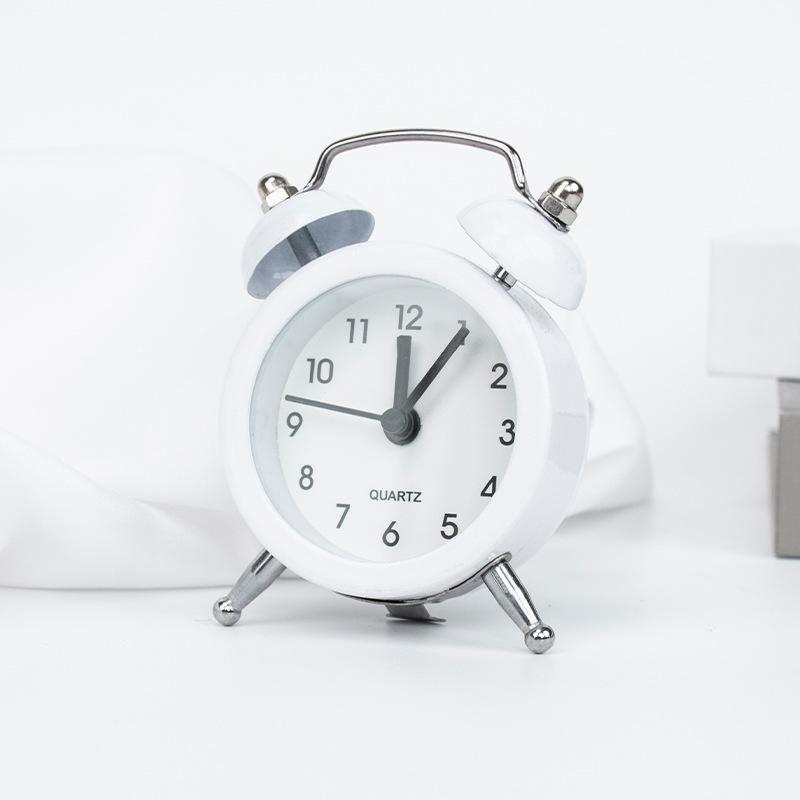 Creative Children's Alarm Clock On the Head of the Student's Bedside Cute Cartoon Silent Simple Bedroom Mini Loud Table Alarm Clock