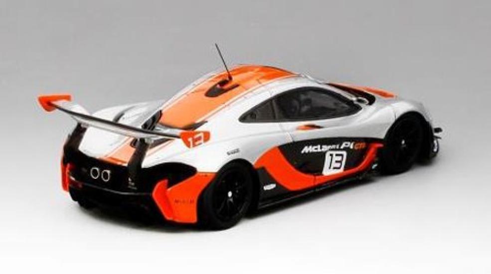 TrueScale Miniatures Scale McLaren 2015 Finished Model 1/43 P1-GTR #13 Silver/Orange