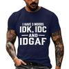 Unisex Funny Casual Neck Short Sleeve T-Shirt