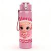 1PC Ballerina Puccina Slogan Print 750ml Color Plastic Sports Water Bottle Leakproof Flip Straw Lid Suitable for Sports Office Home Use