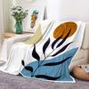 Mondrian Art Digitalprinted Polyester Bedroom Velvet Flannel Soft Sofa Cover Blanket Fleece Soft Sofa Cover Blankets for Beds