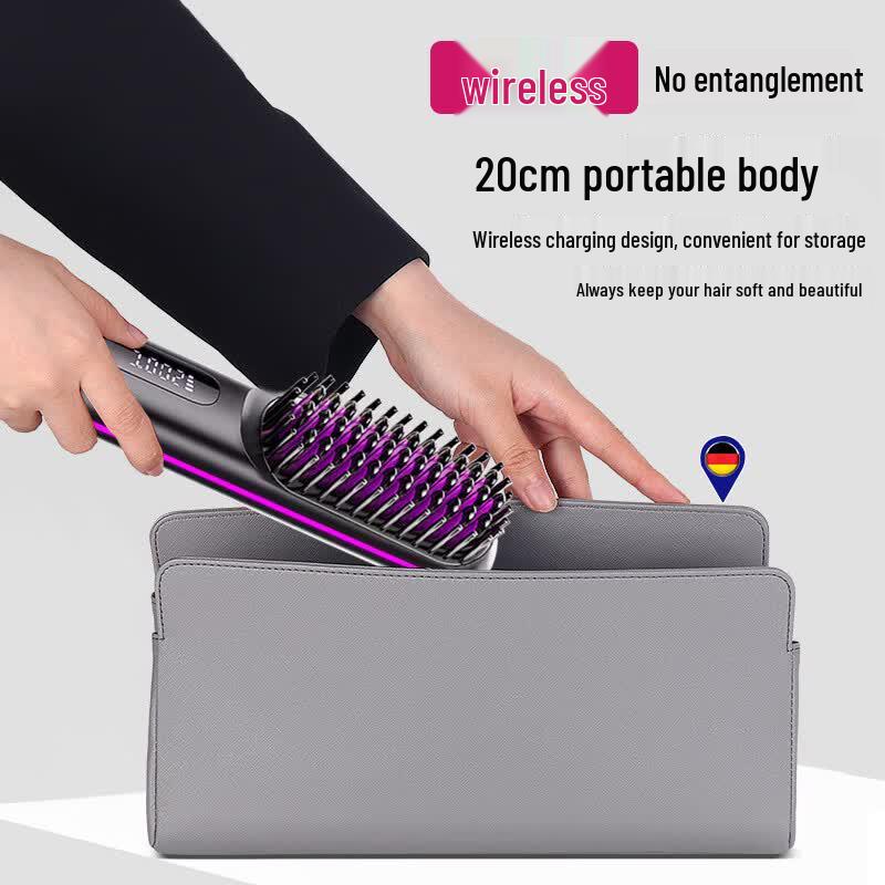 MEN WOO Wireless Negative Ion Hair Straightening Comb