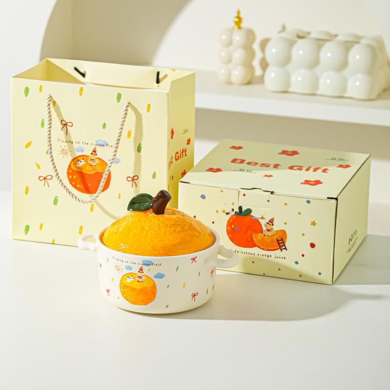 Instant-Nudel-Schüssel Große Kapazität Studentenwohnheim Student Keramik Binaurale Schüssel Große Nudel-Schüssel Persönlich Exquisit Instant-Nudel-Schüssel