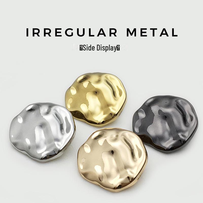 Wszechstronne Złote Wklęsło-Wypukłe Guziki do Płaszczy dla Męskich i Damskich Kurtek i Koszul