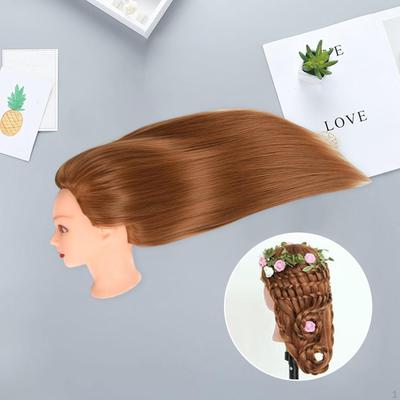 Mannequin Head Hair Styling Training Synthetic Fabric Ornaments Cosmetics Model