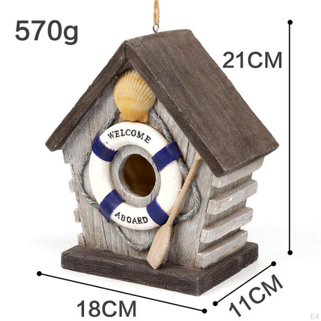 Hand Painted Hanging Sparrow Nest Box for