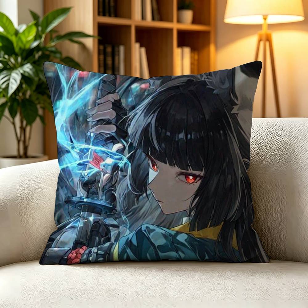 MMiyabi Zenless Zone Zero Pillow Case Square DoubleSided Sofa Cushion Cover Bedroom Bedside Pillow