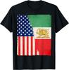 Persian American Flag USA Persia Roots Heritage T-Shirt