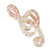 Matte Finish Music Note Hair Claw Clip Floral Pattern Updo Hair Clip  Girls Hairstyles