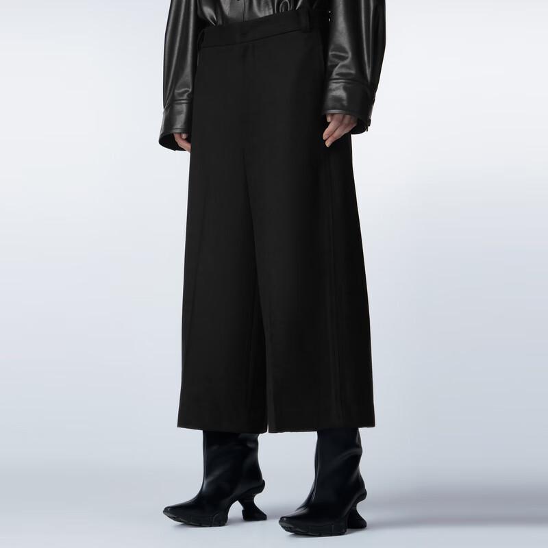 

JNBY Women s 2023 Winter Wide-Leg Cropped Wool Trousers M