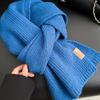 Romantic Solid Color High End New Small Scarf for Women in Winter Korean Atmosphere Student with Wool Scarf for Men