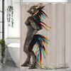 Cartoon Dragon Shower Curtain, Bathroom Decorative Shower Curtain, Waterproof Shower Curtain with Hooks