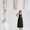 French Style Floral Sleeveless Dress With Polyester Fabric For Elegant Women