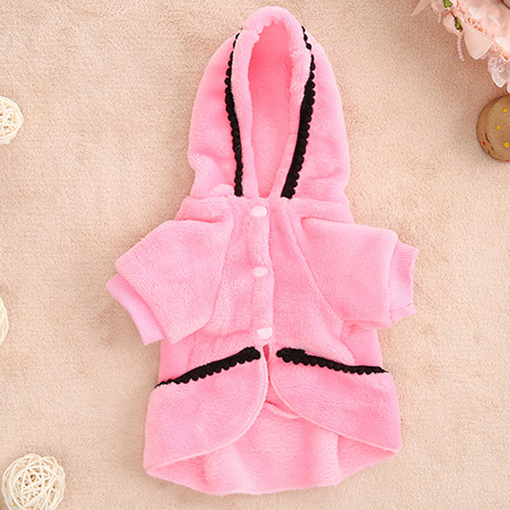 

Dog Coat Jacket Pet Supplies Clothes Winter Apparel Puppy Costume XS розовый