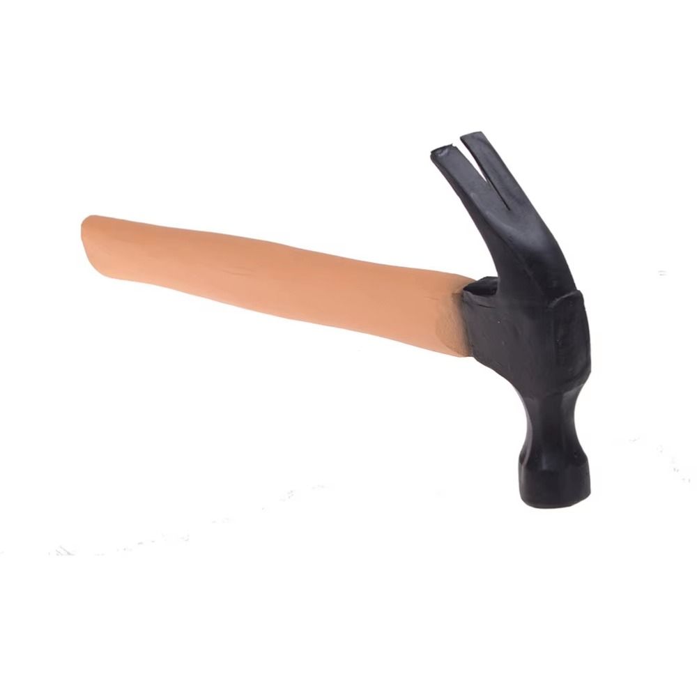 Realistic Hammer Toy Prop Creative Prank Toy Magic Prop Fake Hammer  Stage Performance