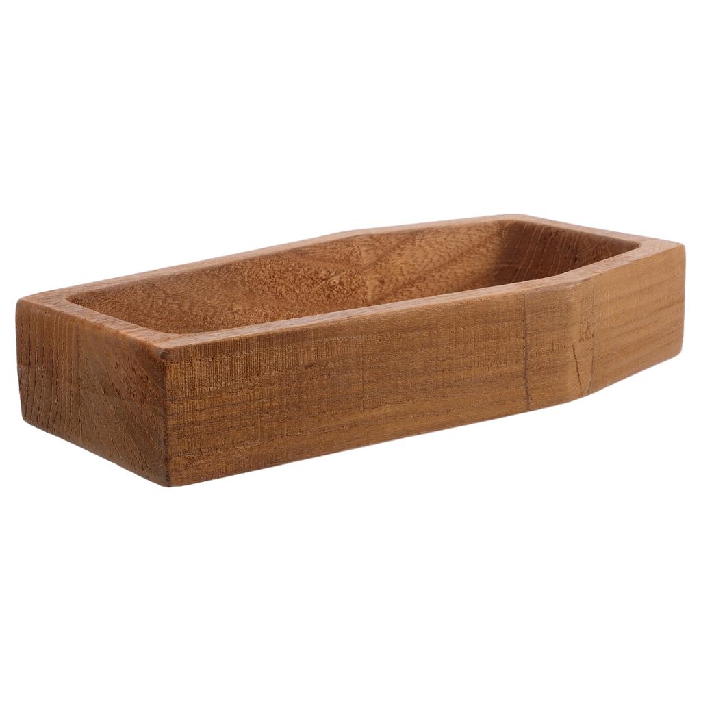 Halloween Coffin Shaped Wooden Tray Rustic Solid Wood Serving Platter for Snacks Fruits Appetizers Party Food Platter