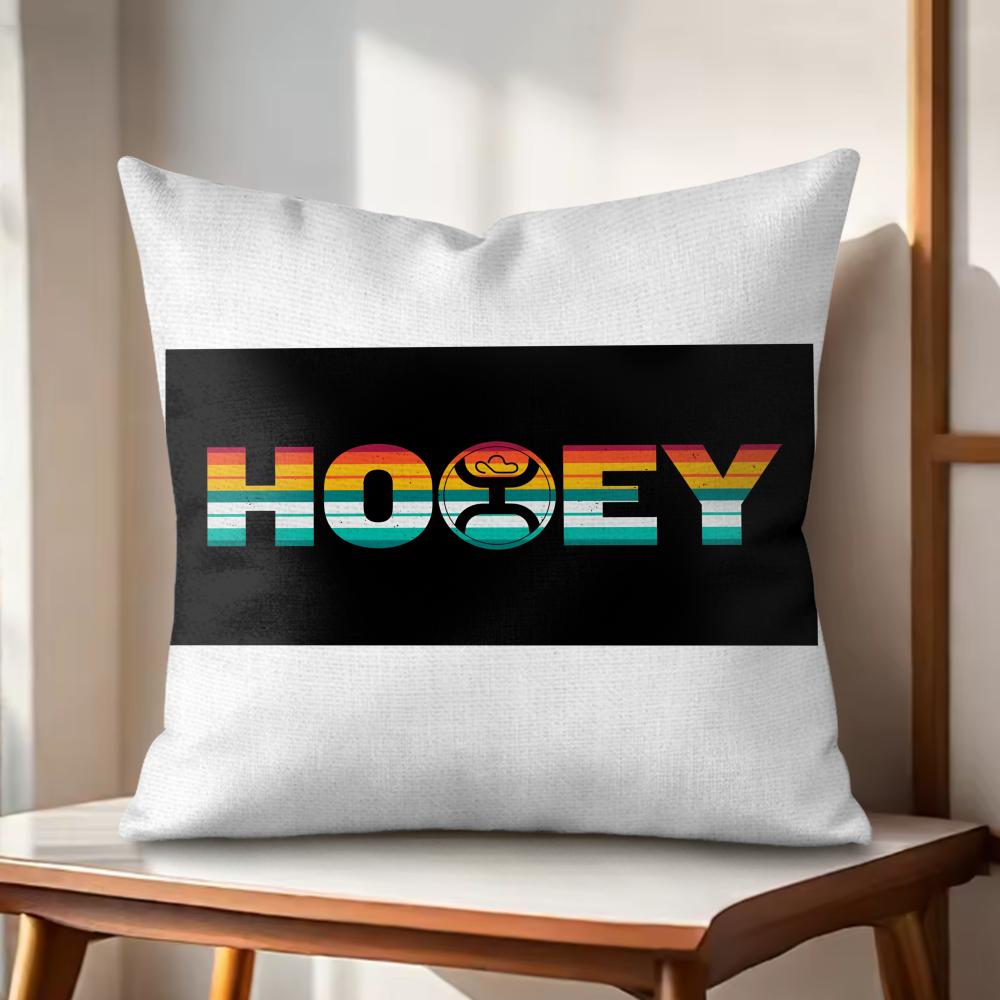 HHooey Brands Cushion Cover Natural Linen Organic Fabric DoubleSided Printing Couch Pillow Covers Home Decor