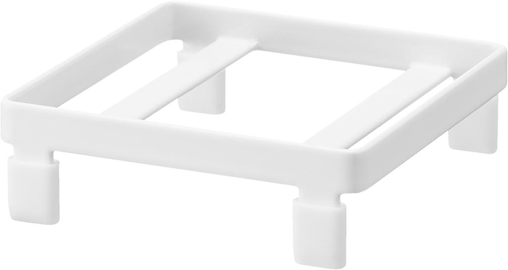 Yamazaki Tower Soap Dispenser Rack, White, W9.2 X D9.4 X H2.7cm, Floating Storage, Slime-Resistant, 10203