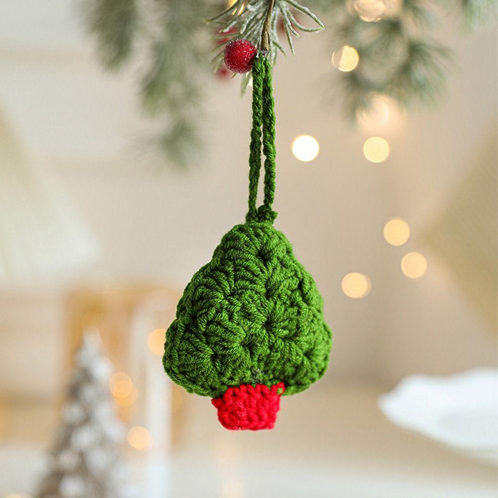 Soft Woven Christmas Tree Pendant Cute Christmas Woolen Socks Ornaments  Home Xmas Decor