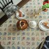 Tablecloth French Retro Green Plant Dining Table Cloth Jacquard Rectangular Tablecloth Hyacinth