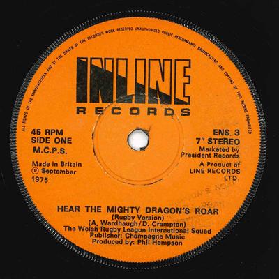 7-Zoll Schallplatte WELSH RUGBY LEAGUE TEAM - Hört das mächtige Brüllen des Drachen ENS3 Inline 1975 UK Folk Gebraucht