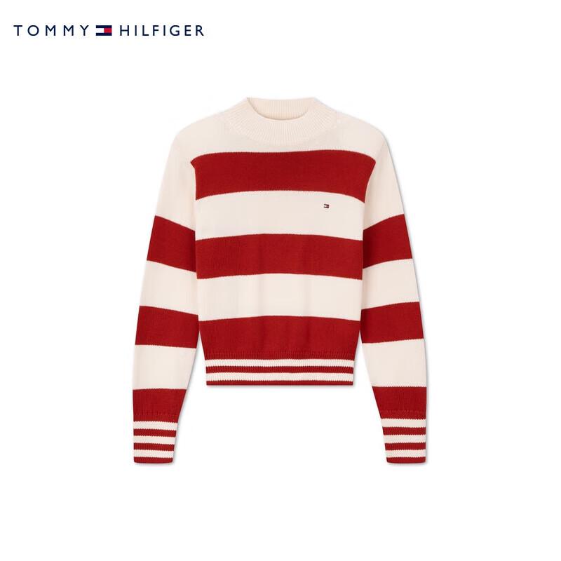 Tommy Hilfiger Women's Striped Long Sleeve Knit Sweater