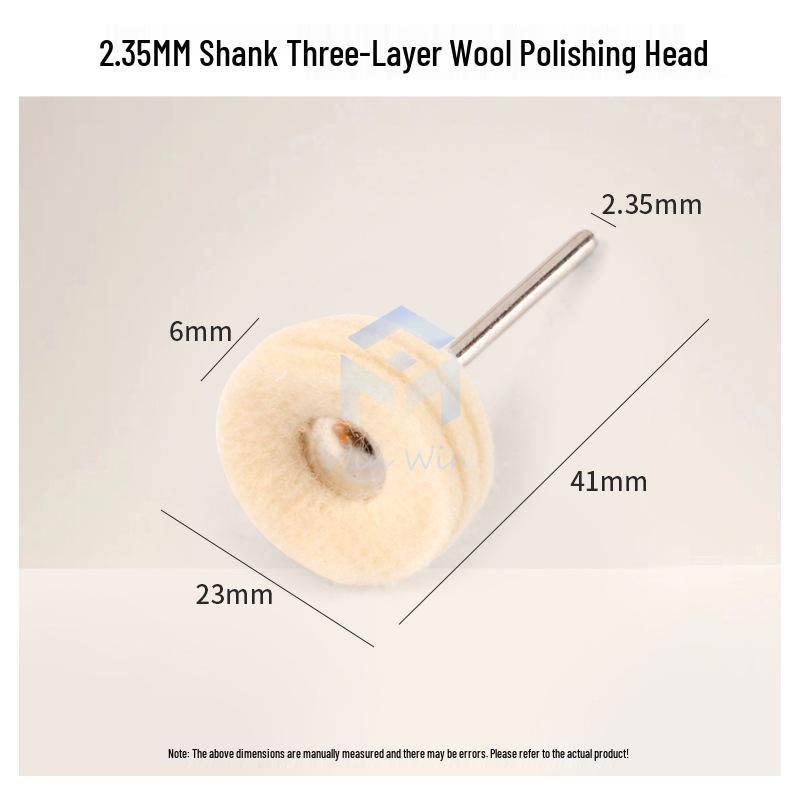 2.35mm Cloth Felt Polishing Wheel with Handle for Mirror, Jade, and Engraving Work
