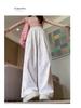 Women's High Waist Slimming Bowknot Yamamoto Wide-Leg Summer Pants - Drapey Floor-Length Casual Trousers