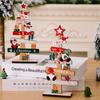 Christmas Wooden Charming Gnome And Snowman Decoration With Festive Lettering English